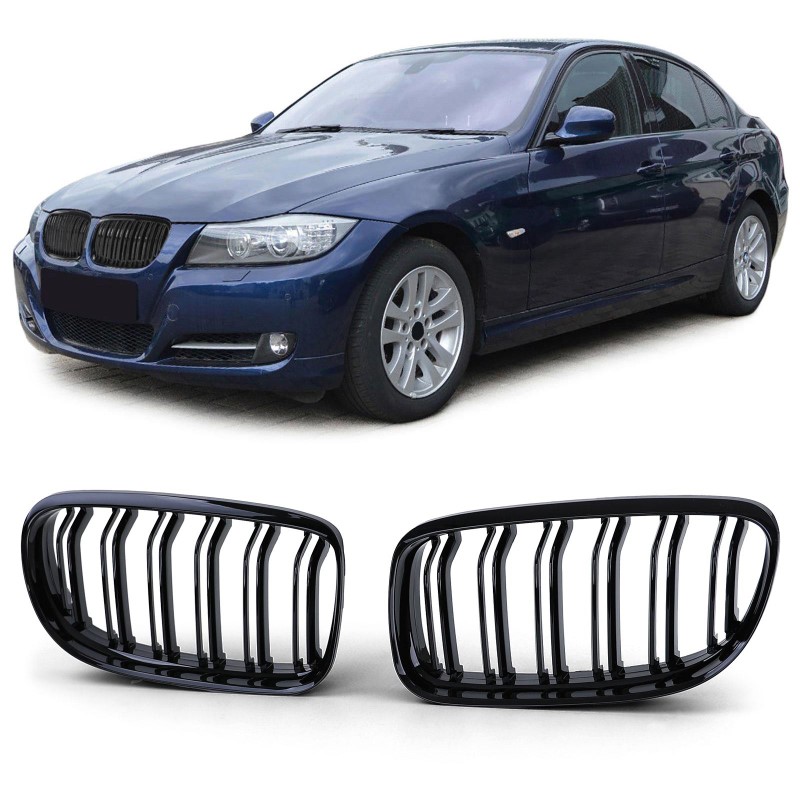 Grill Nieren BMW E92, E93 09-12 Glans Zwart