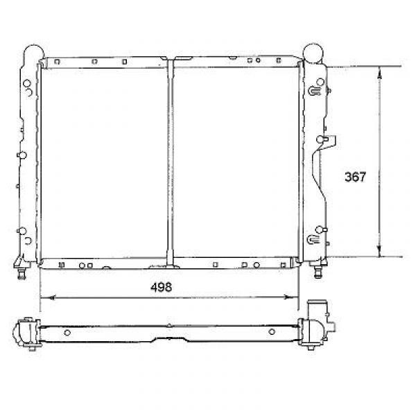 Radiator ALFA ROMEO 155 92-95 498x367 1.7.1.82.02.5MAN.+/-AC.