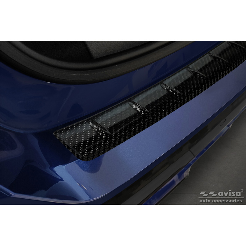 Real 3D Carbon Rear bumper protector  BMW X1 with M-Package (U11) 2022- 'Ribs'