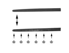 sierlijst voorportier, 5 drs, links Peugeot 206, 1998-2009