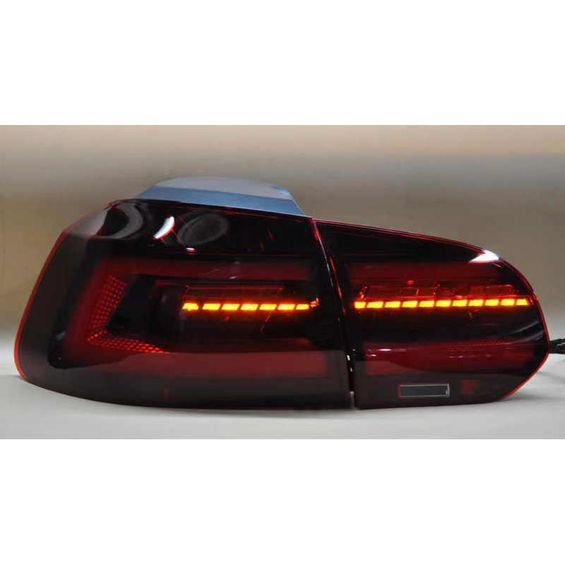 Set LED Tail Lights in Golf 8-Look  Volkswagen Golf VI 2008-2012 excl. Variant - Red/Clear/Smoke - incl. Dynamic Running Light