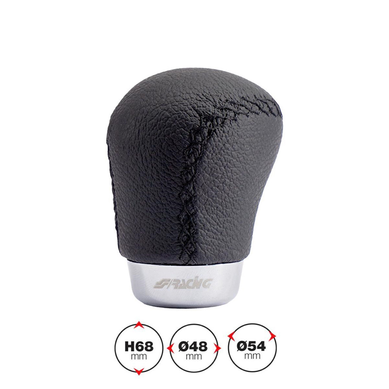 Simoni Racing Pookknop Insitor - Zwart Leder