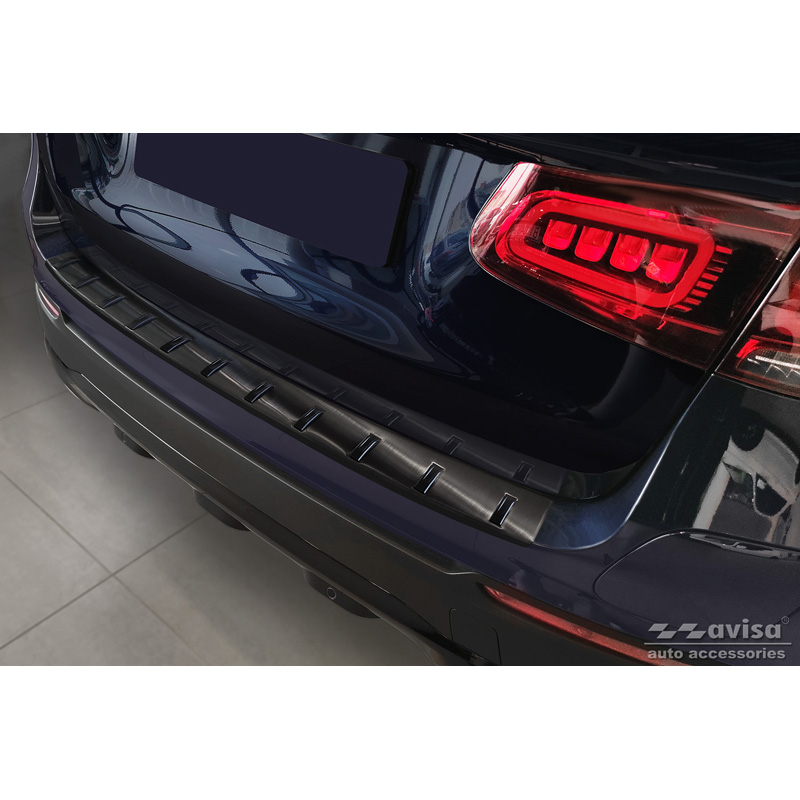 Black Stainless Steel Rear bumper protector  Mercedes GLC (X253) 2015-2019 & Facelift 2019- 'STRONG EDITION'