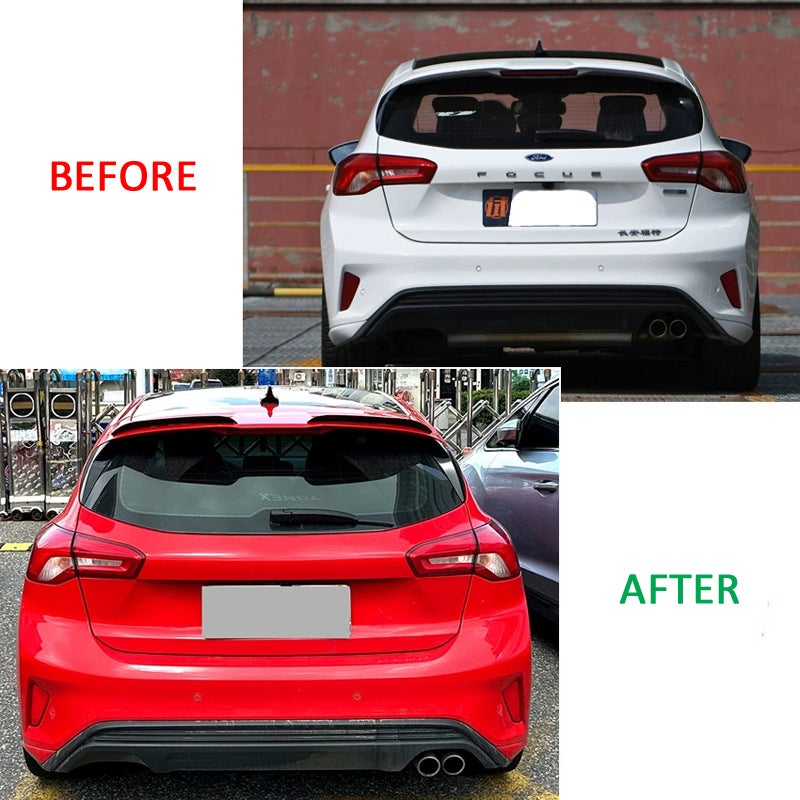 Roof spoiler (Spoiler Cap)  Ford Focus IV HB 5-doors ST & ST-Line 2018- (ABS Glossy Black)