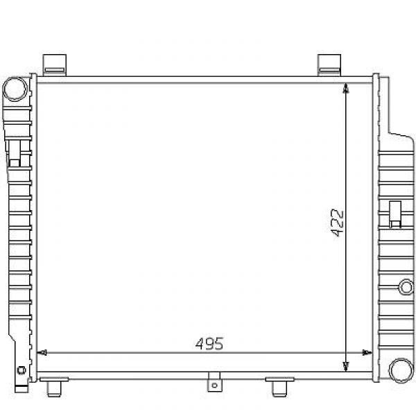Radiator DB W 202 93->> 495x425 C200D/C220D T