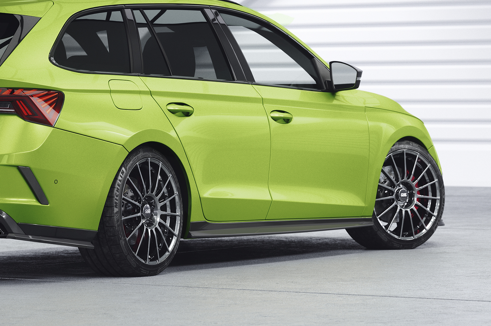 Zijskirts Skoda Octavia 4 VRS CSR Glans Zwart