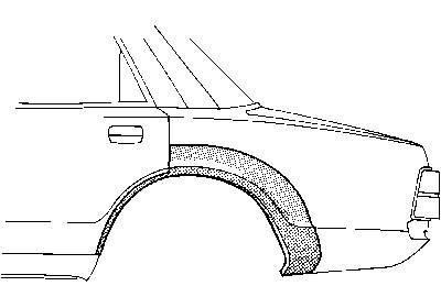 spatbordrand, 4 drs, rechts, 1979-Volvo 240, 1974 -1991