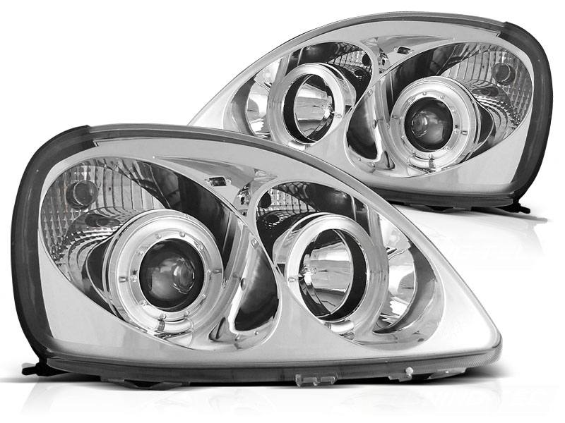Headlights Toyota Yaris Angel Eyes Clear Chrome 98-05