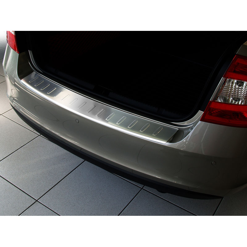 Stainless Steel Rear bumper protector  Skoda Rapid 2012-2017 & FL 2017- 'Ribs'