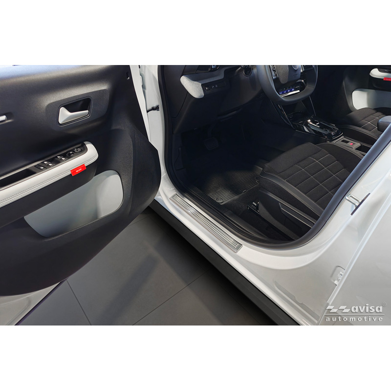 Avisa Inox door sill protectors  Citroën C3 IV 2024- - 'Lines' - 4-pieces