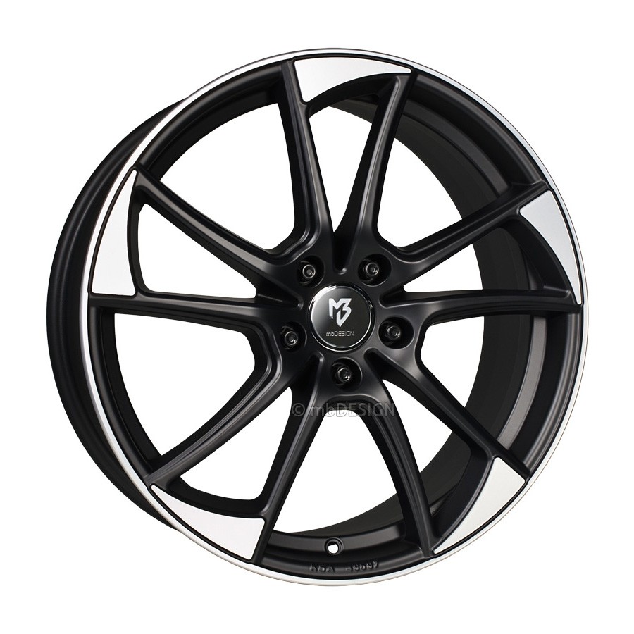 mbDESIGN mb1 Black matt polish 7,5x19 5x114,3 ET40 Velgen