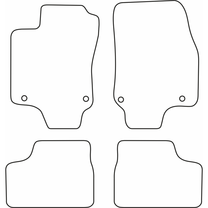 Set velour car mats  Opel Astra G 1998-2004