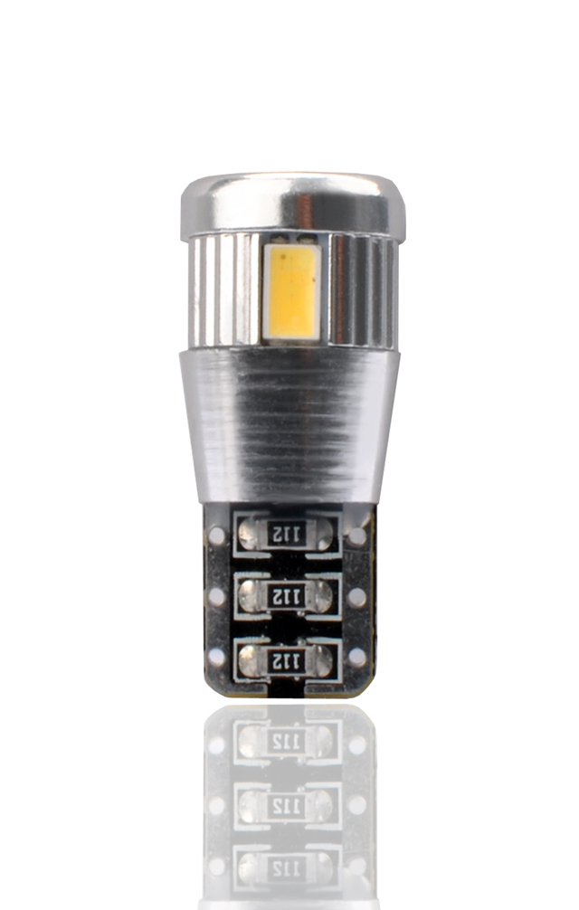 LED T10 W5W Canbus Lampjes 6xSMD5630 12V Wit 5500/6000k Premium