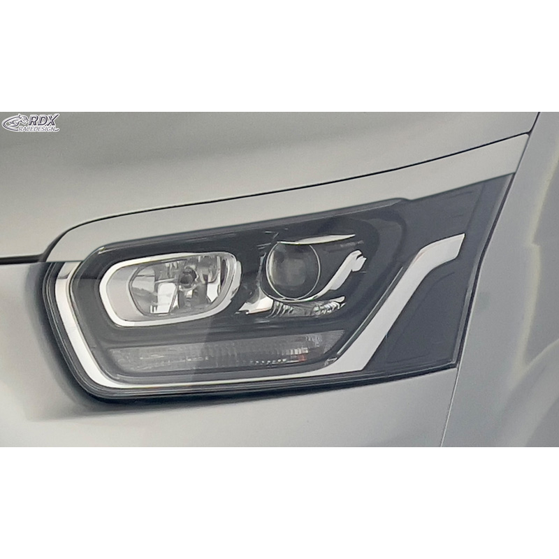 RDX Racedesign Head light spoilers  Ford Transit (Xenon and black Halogen headlights) 2014- (ABS)