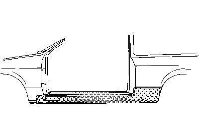 dorpel, 2/3 drs, links Opel Kadett E, 1984-1991