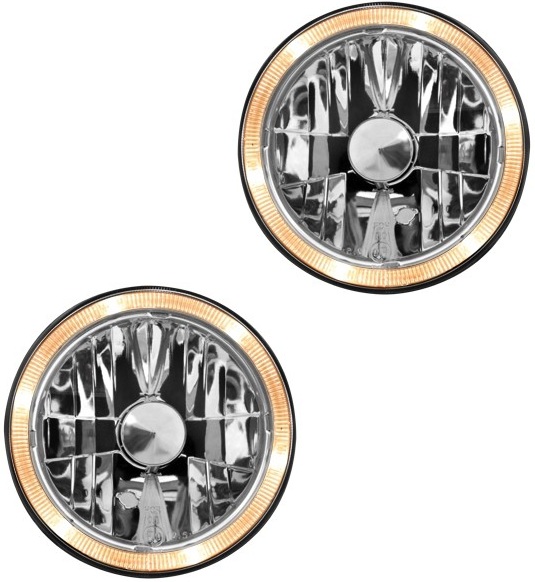 Koplampen VW Golf II Angel Eyes clear chroom