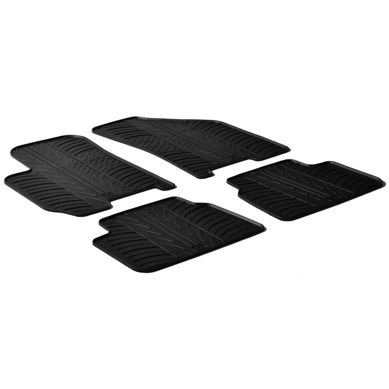 Rubber car mats set  Chevrolet Lacetti 2004- (T profile 4-pieces)