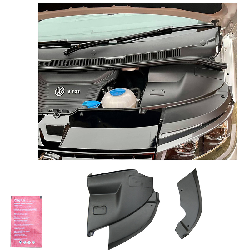 Accu- & Koplampcovers  Volkswagen Transporter T5.1 2010-2015 - Matzwart