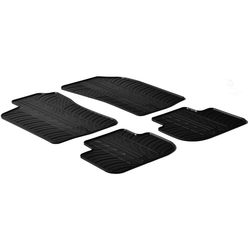 Rubber car mats set  Alfa Romeo 147 2000-/GT 2004- (T profile 4-pieces + mounting clips)