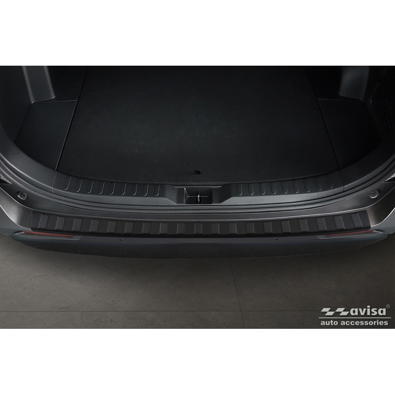 Matt Black Stainless Steel Rear bumper protector  Toyota RAV4 (5th Gen.) 2018- & Suzuki Across 2020- 'Ribs'