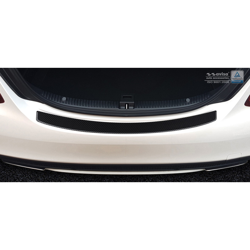 Carbon Rear bumper protector  Mercedes CLS (C218) 2014-2018 Black Carbon