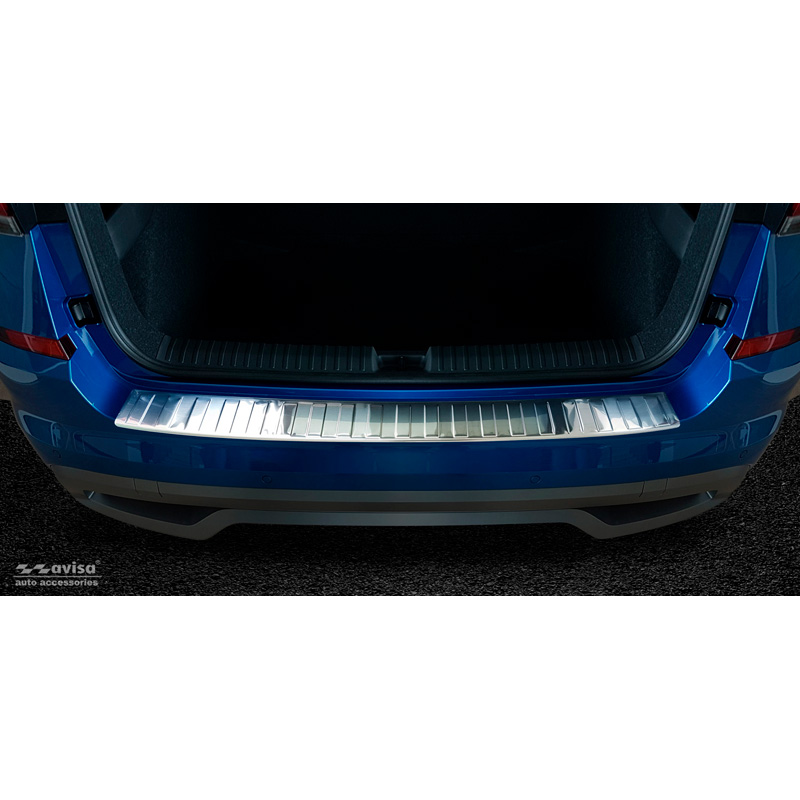 Stainless Steel Rear bumper protector  Skoda Kamiq 2019- 'Ribs'