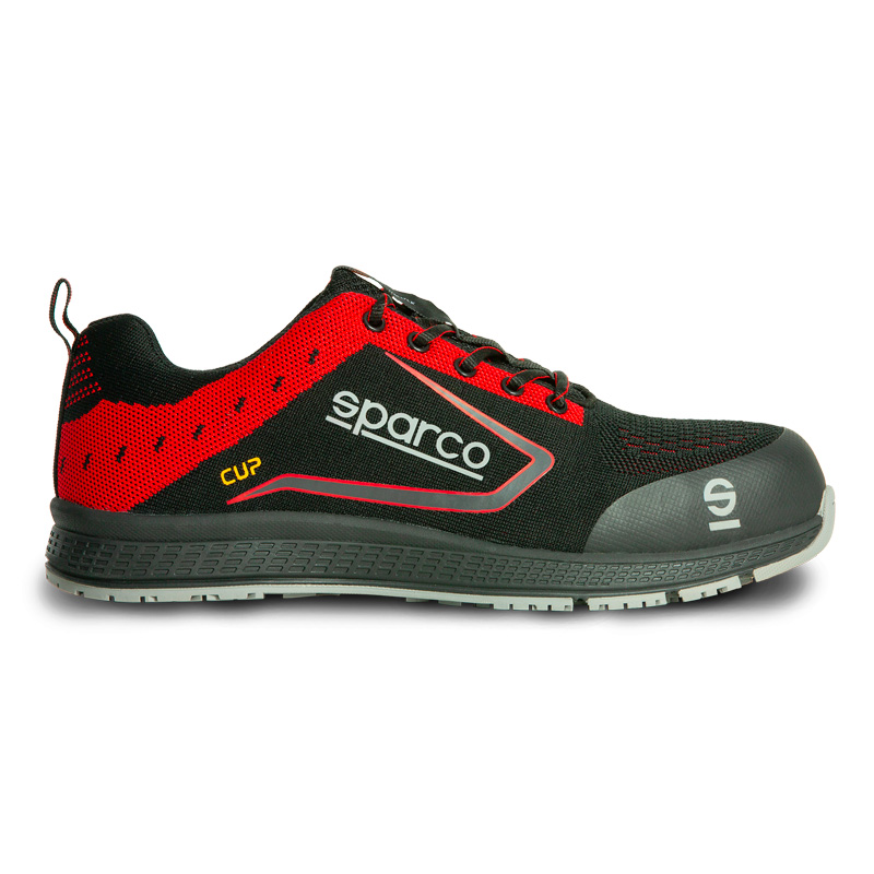 Sparco Lightweight Safety Shoes Cup S1P Albert Black/Red EU Size 41
