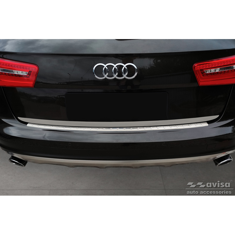 Stainless Steel Rear bumper protector  Audi A6 Allroad 2011-2018 'Ribs'