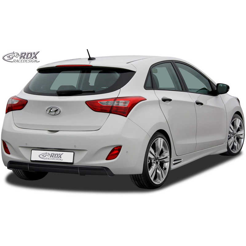 Rear bumper skirt 'Diffusor'  Hyundai i30 (GD) 2012- (ABS glossy black)