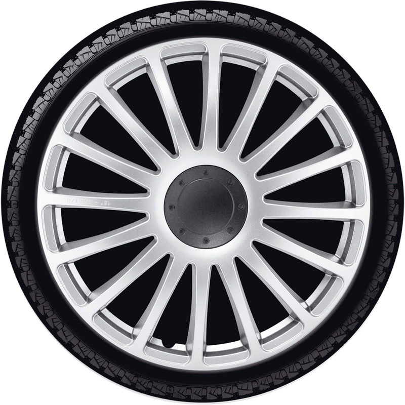 4-Delige J-Tec Wieldoppenset Grand Prix 15-inch zilver