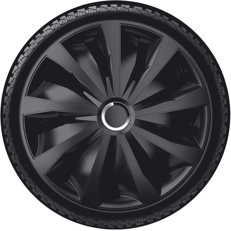 4-Delige Wieldoppenset Grip Pro 15-inch zwart