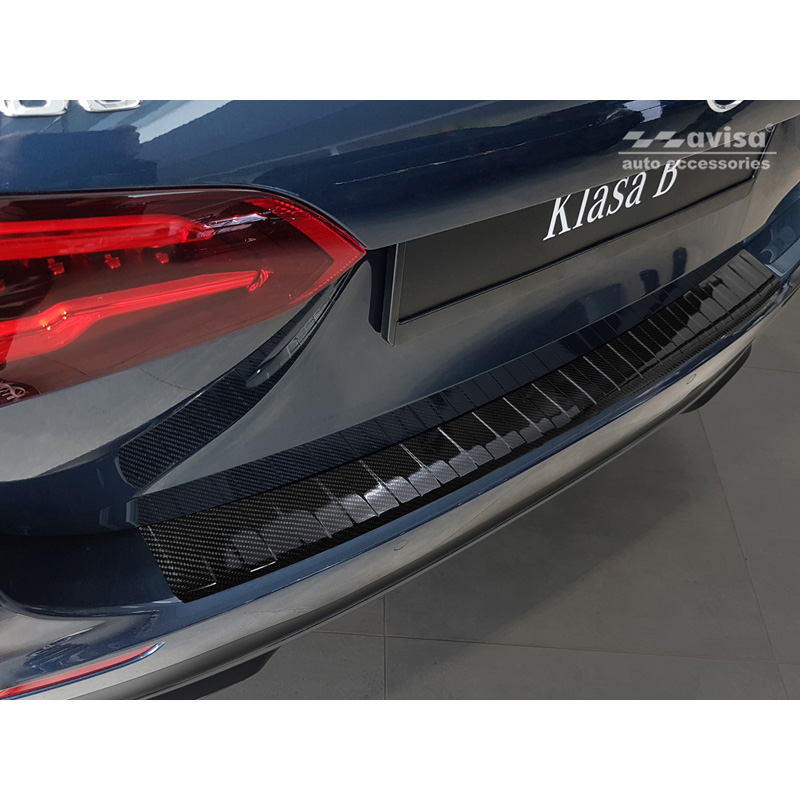 Echt 3D Carbon Achterbumperprotector  Mercedes B-Klasse W247 2019-