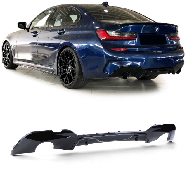 Diffusor BMW 3 Serie G20 Glans Zwart M-Pakket Duplex