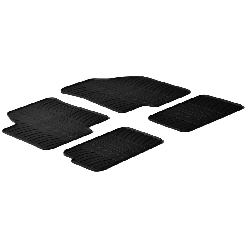 Rubber car mats set  Kia Soul 2009-2014 (T profile 4-pieces)