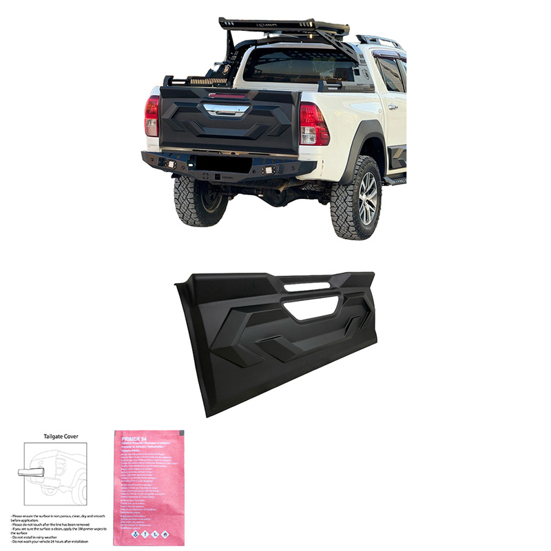 Achterklepcover  Toyota Hilux 8e Gen. 2015-2020 - Matzwart