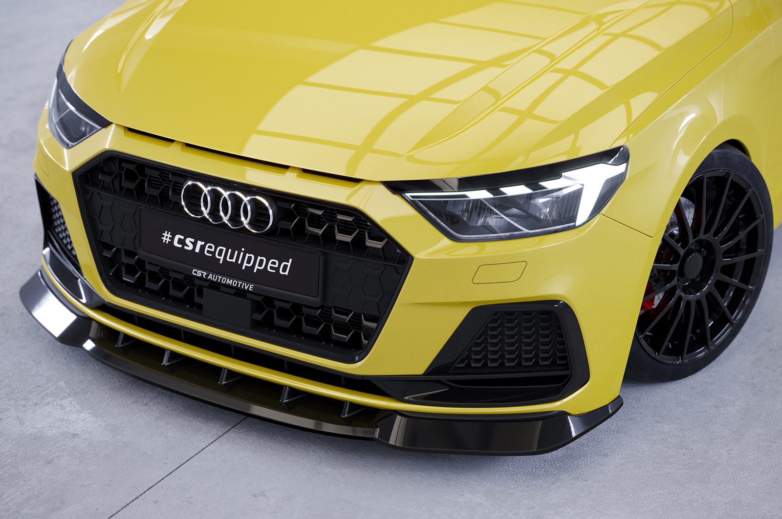 Voorspoiler Audi A1 (Type GB) CSR Glans Zwart