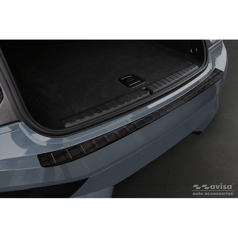 Echt 3D Carbon Achterbumperprotector  BMW iX (I20) 2021- 'Ribs'