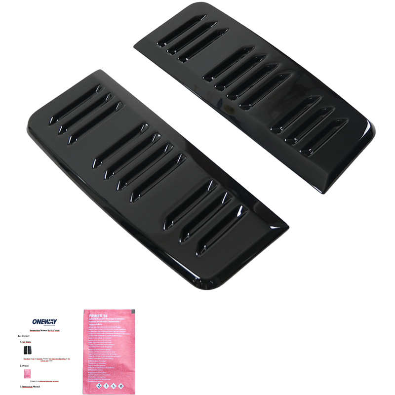 Oneway Air Vents  Volkswagen Transporter T5.1/T6/T6.1 2010-2022 (Long wheel base) - Version 2 - Gloss black