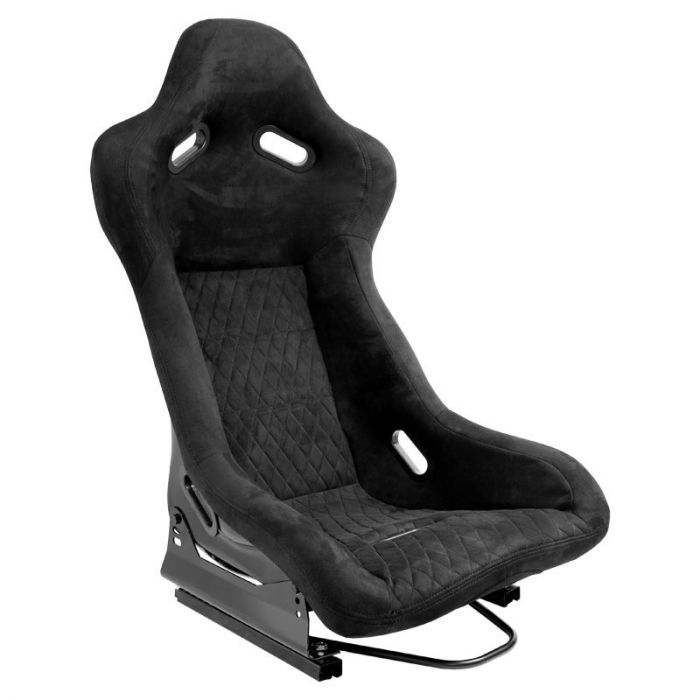 Sport seat 'LV' - Black - Non-reclinable fibreglass back-rest - incl. slides