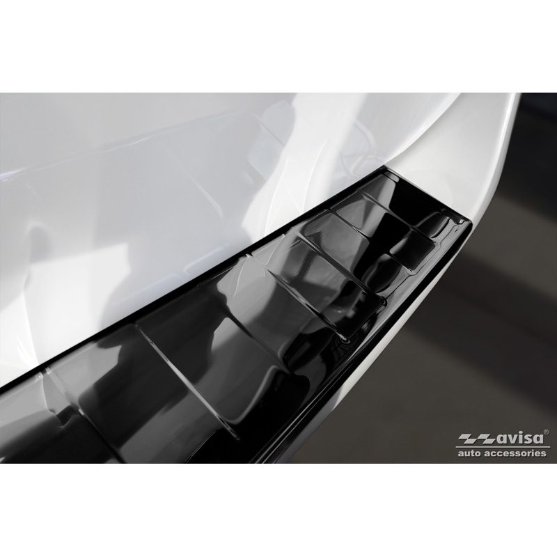 Black Mirror Stainless Steel Rear bumper protector  Mercedes Vito / V-Class 2014-2019 & Facelift 2019- 'Ribs' 'XL'