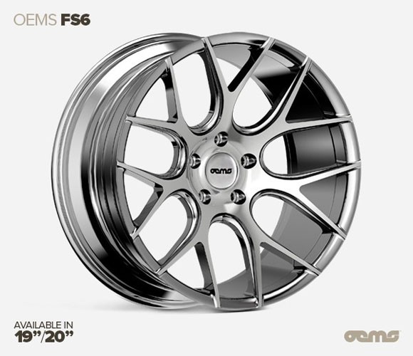 OEMS FS6 19X9.5 5X112 ET40 SILVER-MACHINED-FACE Velgen