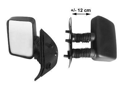 spiegel, rechthoekig, lange arm (12 cm), links Peugeot Boxer, 19