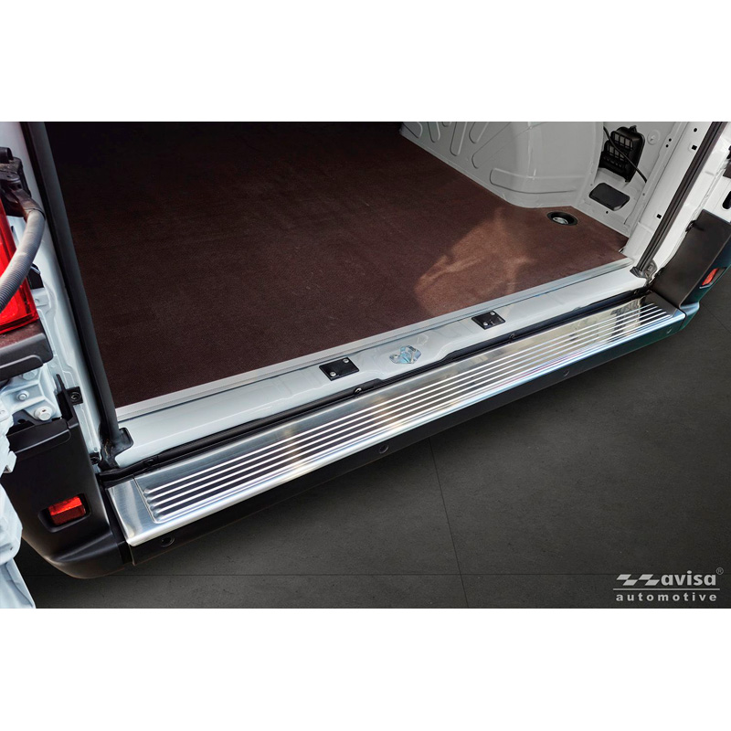 Avisa Stainless Steel Rear bumper protector  Fiat Ducato III Facelift 2023- / Opel Movano III Facelift 2023- / Toyota Proace Max 2024- 'Ribs' (2 pieces)