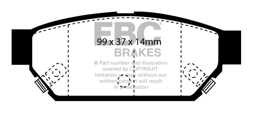 EBC Brakes MITSUBISHI Libero 2.0 TD 92-2002 Remblokken achterzij
