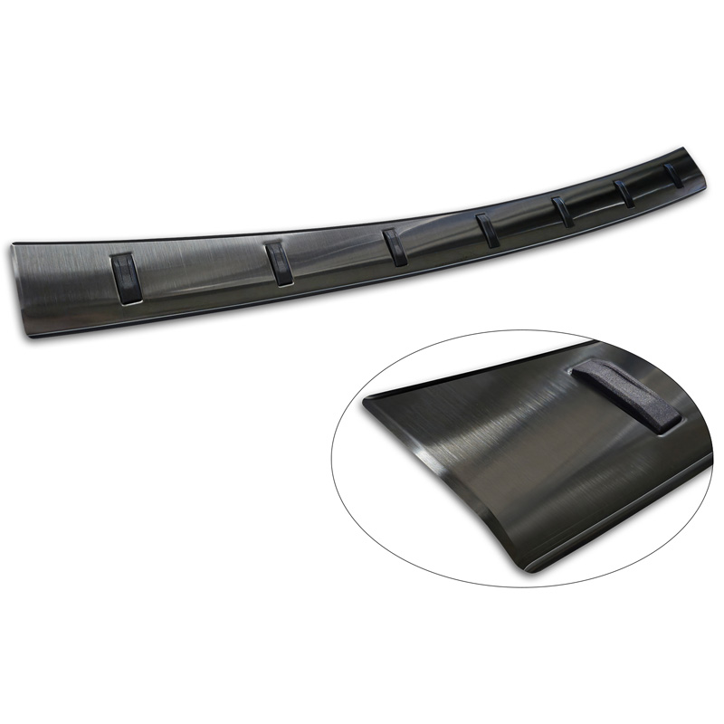 Avisa Black Stainless Steel Rear bumper protector  Mercedes E-Class Estate S213 2016-2023 (incl. E53 AMG) 'STRONG EDITION'