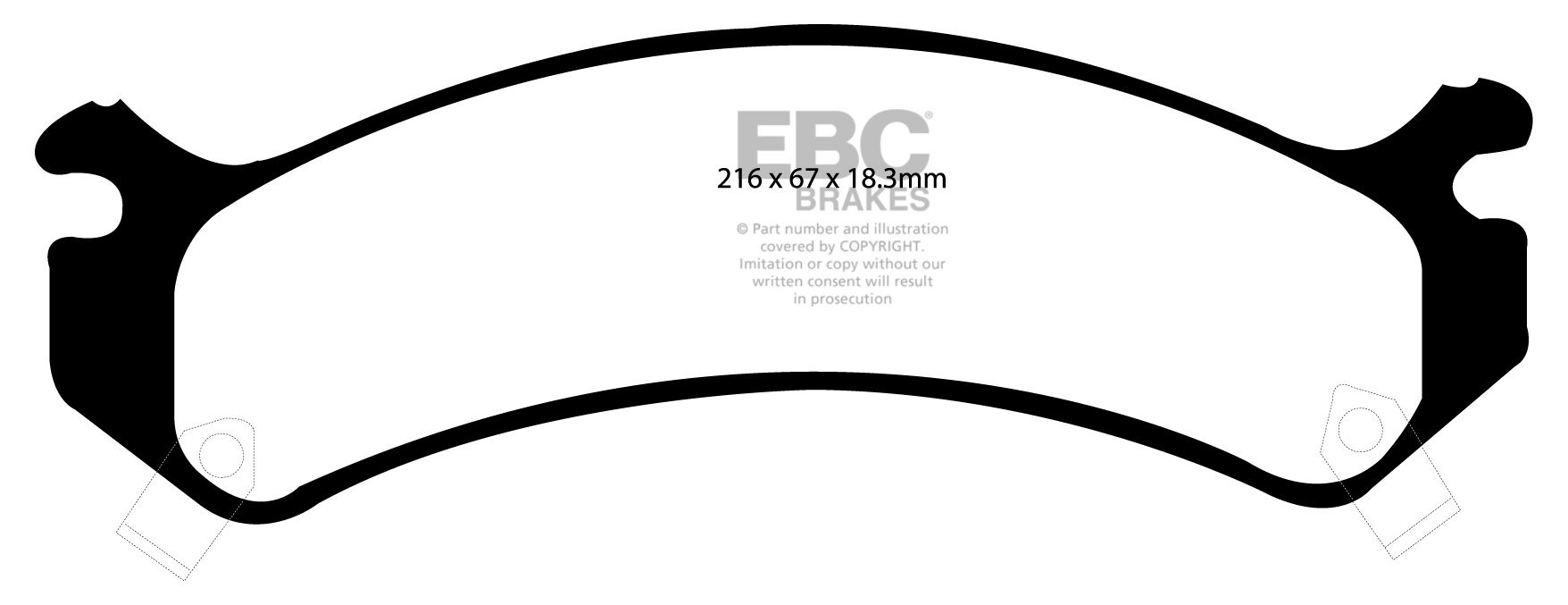 EBC Brakes GMC Yukon/Yukon Denali 8.1 (2WS) 2003-2006 Remblokken