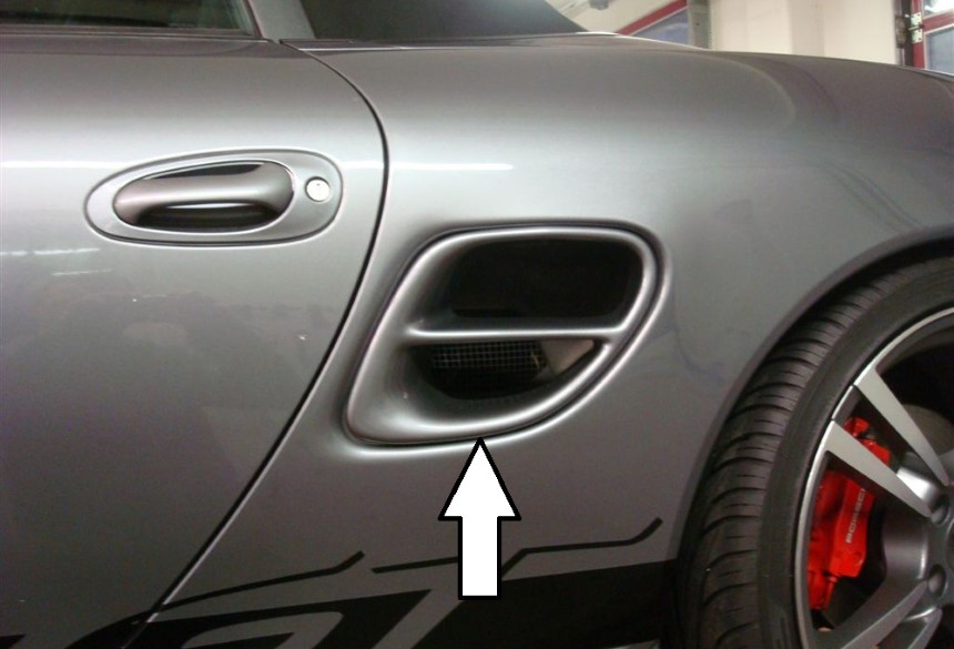 Luchtinlaten Porsche Boxster Rieger