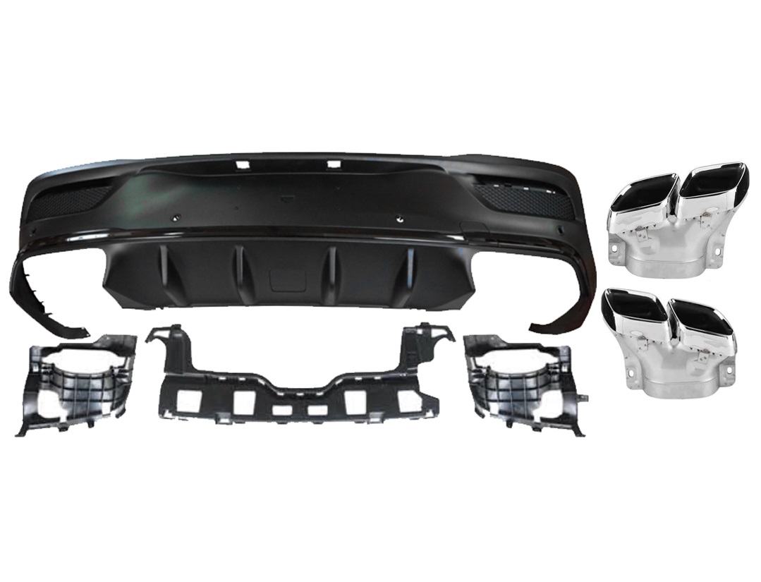 Diffuser Mercedes GLE Coupe C167 19- AMG Look Chroom