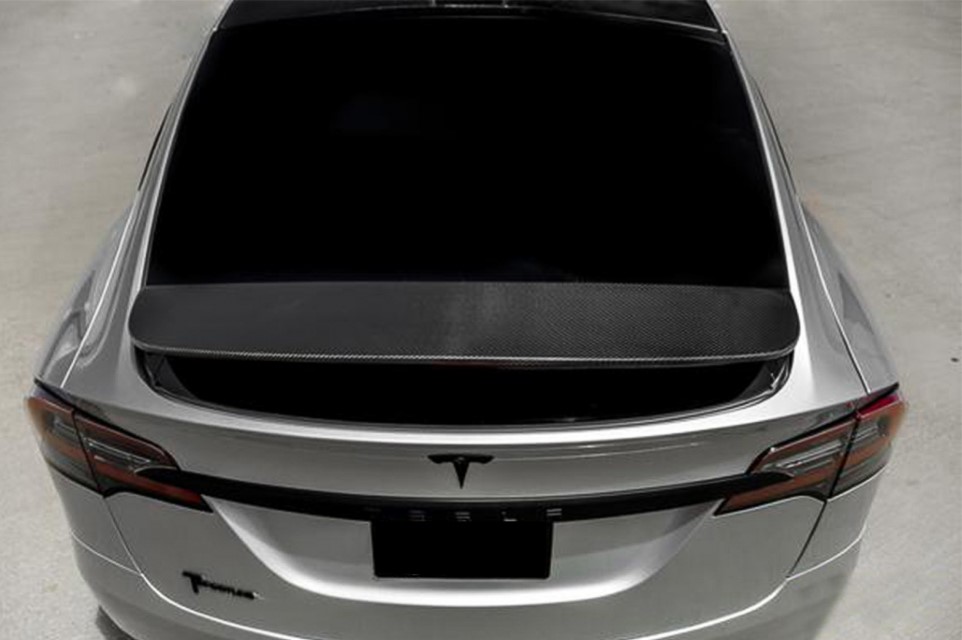 Achterklep Spoiler Tesla Model X Echt Carbon