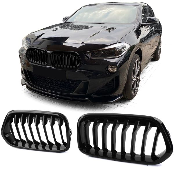 Grill BMW X2 F39 Glans Zwart